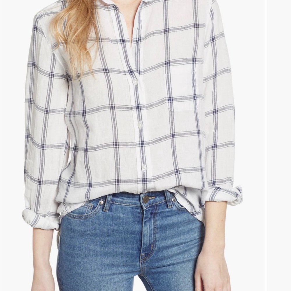 Nordstrom Linen Button-Up Women's Top